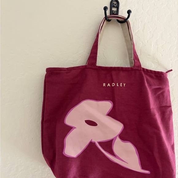 RADLEY LONDON Burgundy and Pink Tote Bag - Picture 4 of 9